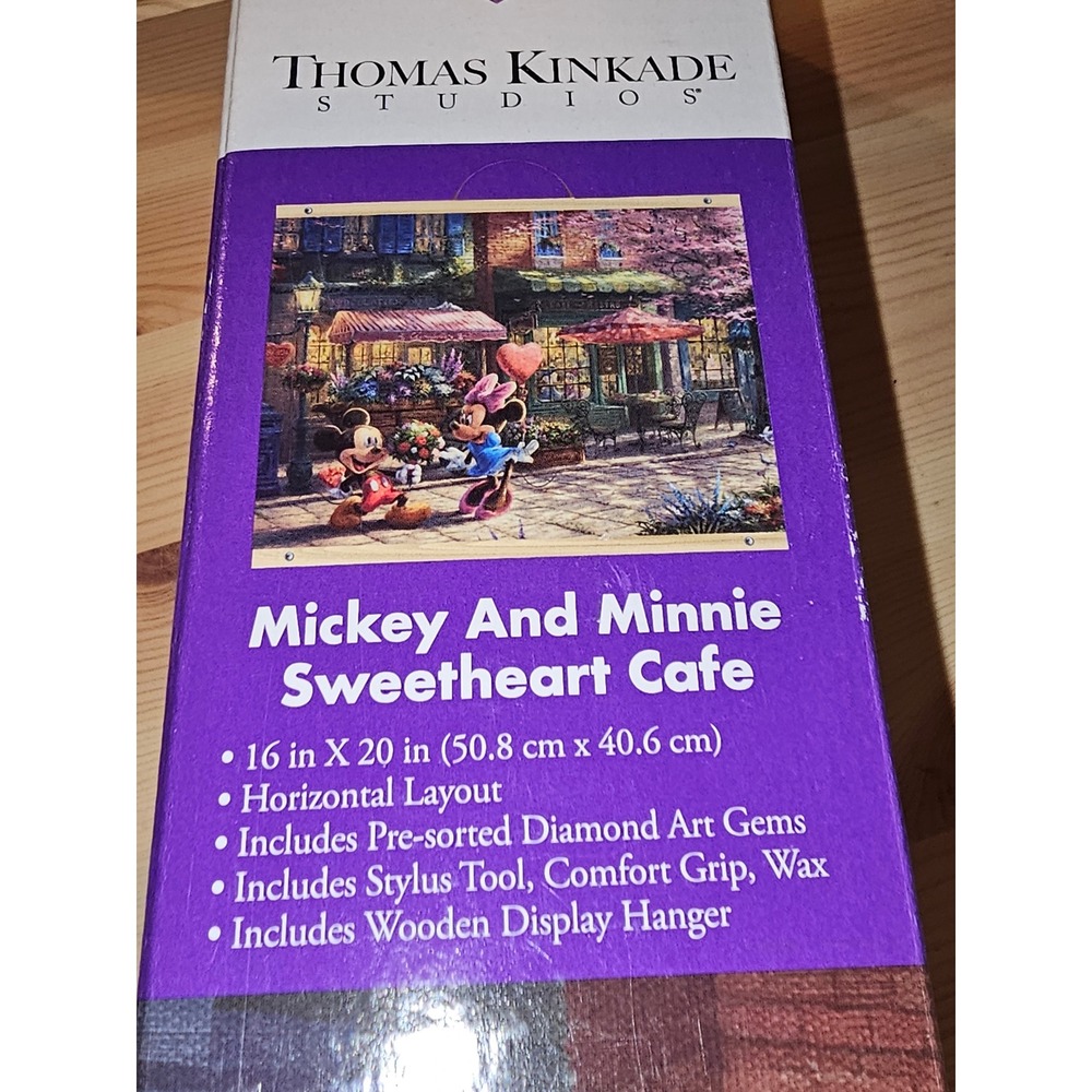 NIB Diamond Art Disney Mickey & Minnie Mouse Sweetheart Cafe Kit 16x20